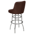 Premium Mauro Bucket Swivel Bar Stool with Chrome Frame Thumbnail 4