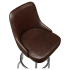 Premium Mauro Bucket Swivel Bar Stool with Chrome Frame Thumbnail 5