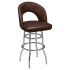 Premium Yali Bucket Swivel Bar Stool with Chrome Frame Thumbnail 1