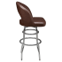 Premium Yali Bucket Swivel Bar Stool with Chrome Frame Thumbnail 2