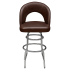 Premium Yali Bucket Swivel Bar Stool with Chrome Frame Thumbnail 3