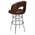 Premium Yali Bucket Swivel Bar Stool with Chrome Frame Thumbnail 4