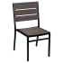 Black Aluminum Chair with Dark Walnut Faux Teak Thumbnail 1