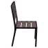 Black Aluminum Chair with Dark Walnut Faux Teak Thumbnail 2