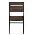 Black Aluminum Chair with Dark Walnut Faux Teak Thumbnail 2