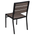 Black Aluminum Chair with Dark Walnut Faux Teak Thumbnail 3