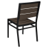 Black Aluminum Chair with Dark Walnut Faux Teak Thumbnail 4