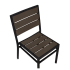 Black Aluminum Chair with Dark Walnut Faux Teak Thumbnail 6