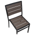 Black Aluminum Chair with Dark Walnut Faux Teak Thumbnail 5