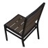Black Aluminum Chair with Dark Walnut Faux Teak Thumbnail 5