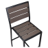 Black Aluminum Bar Stool with Dark Walnut Faux Teak Thumbnail 6