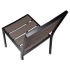 Black Aluminum & Dark Walnut Teak Patio Dining Set Thumbnail 6