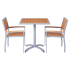 Set of Grey Heavy Duty Armchairs with Table Thumbnail 1