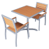 Set of Grey Heavy Duty Armchairs with Table Thumbnail 2