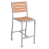Gray Aluminum & Teak Bar Height Patio Set Thumbnail 4