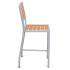 Gray Aluminum & Teak Bar Height Patio Set Thumbnail 5