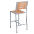 Gray Aluminum & Teak Bar Height Patio Set Thumbnail 6