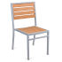 Set of Grey Heavy Duty Aluminum Side Chairs with Table Thumbnail 4