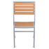 Set of Grey Heavy Duty Aluminum Side Chairs with Table Thumbnail 5