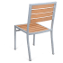 Set of Grey Heavy Duty Aluminum Side Chairs with Table Thumbnail 6