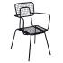 Ollie Patio Arm Chair in Black Finish Thumbnail 1
