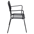 Ollie Patio Arm Chair in Black Finish Thumbnail 3