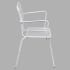 Ollie Patio Arm Chair in White Finish Thumbnail 2