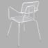 Ollie Patio Arm Chair in White Finish Thumbnail 4