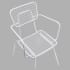 Ollie Patio Arm Chair in White Finish Thumbnail 5