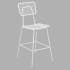 Ollie Patio Bar Stool in White Finish Thumbnail 1