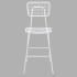 Ollie Patio Bar Stool in White Finish Thumbnail 2