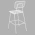 Ollie Patio Bar Stool in White Finish Thumbnail 4