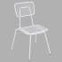 Ollie Patio Chair in White Finish Thumbnail 1