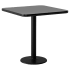 Laminate Reversible Restaurant Table In Black / Mahogany Thumbnail 1