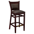 Premium Padded Back Wood Bar Stool Thumbnail 1