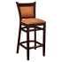 Premium Padded Back Wood Bar Stool Thumbnail 3