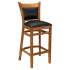 Premium Padded Back Wood Bar Stool Thumbnail 4