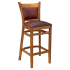 Premium Padded Back Wood Bar Stool Thumbnail 5