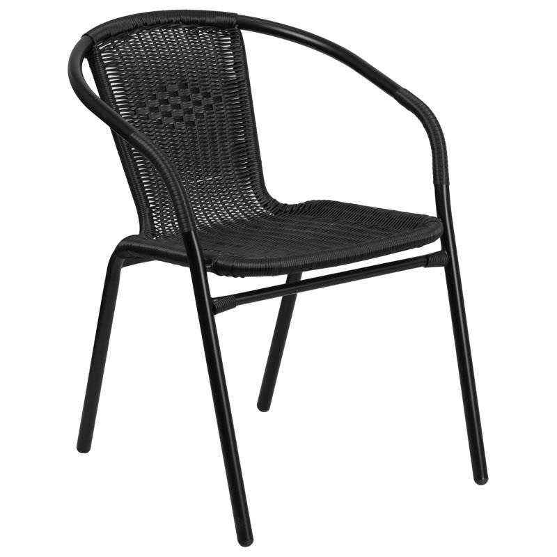 Black Indoor-Outdoor Rattan Chair