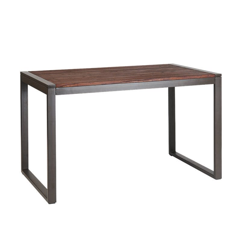 Industrial Series Restaurant Table - Dark Walnut Wood & Metal Frame