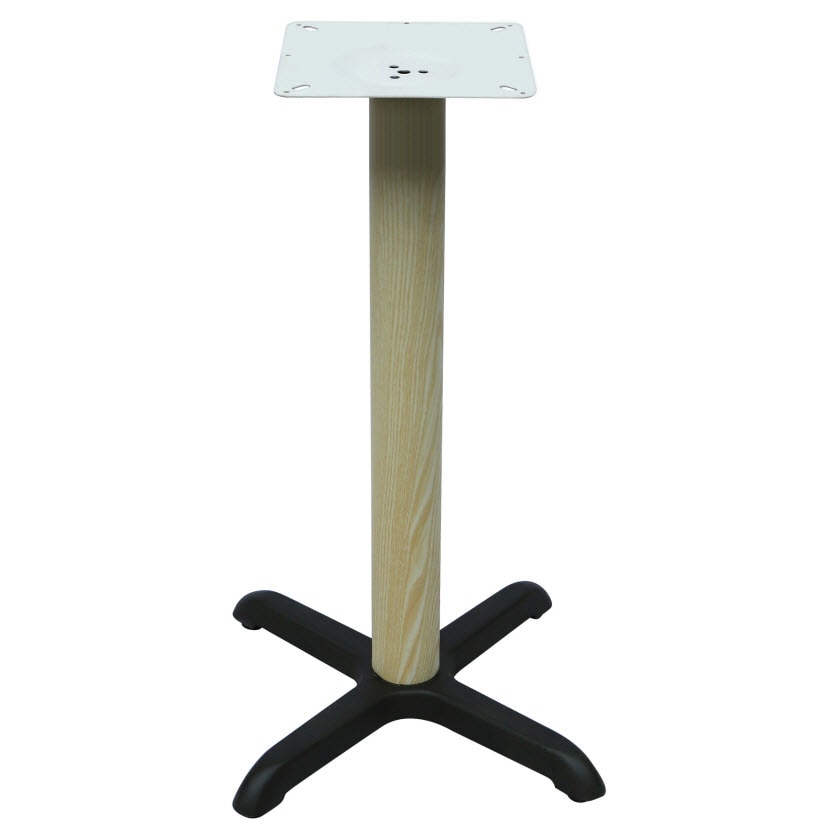 Premium Wood Look X Prong Table Base - 42" Bar Ht