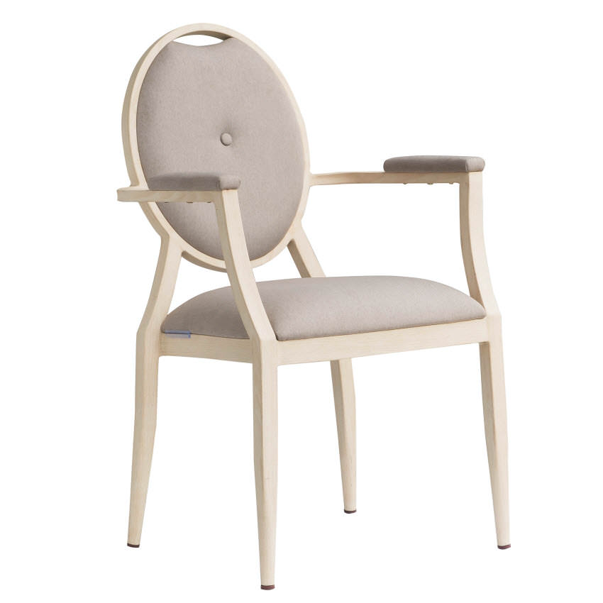 Venus Padded Aluminum Arm Chair