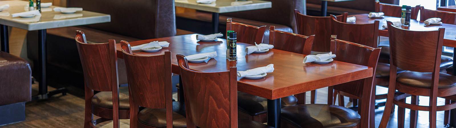 Restaurant chairs and tables