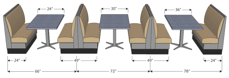 booths layout and spacing diagram