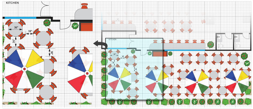 efficient restaurant floor planing